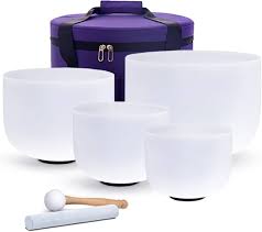 SET 4 Crystal Bowls [6"-8"-10"-12"] + 1 Funda Incluida