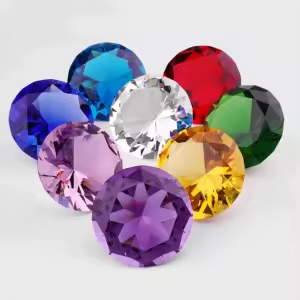 SET de 9 diamantes lemurianos [3 cms]