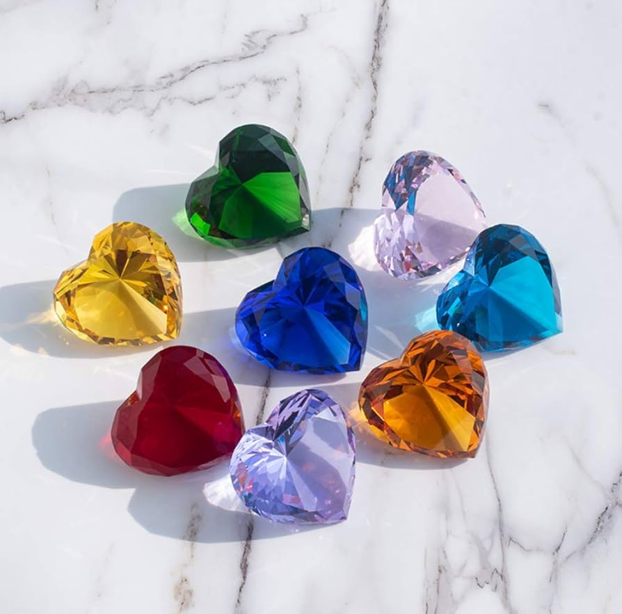 SET de 9 Dijes Corazon Lemuriano [3 cms]